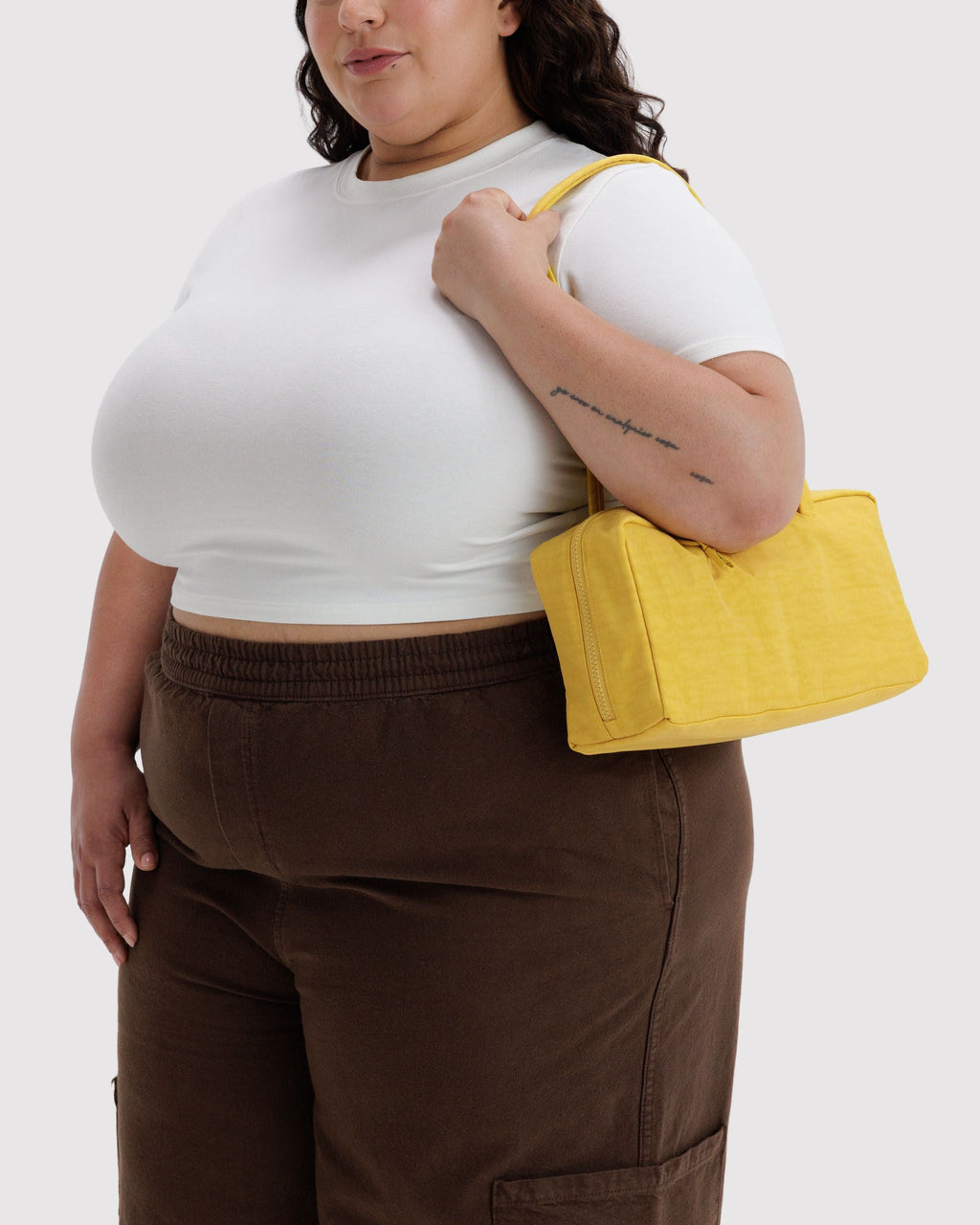 Easy Day to Night Carry - Nylon Bowler Bag in Sunflower