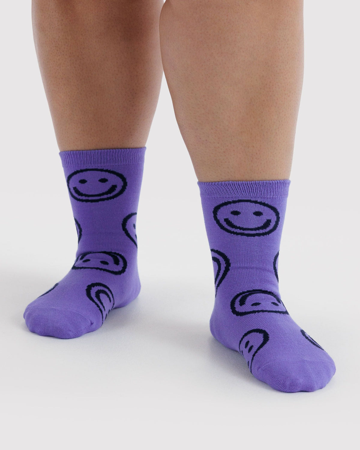 Soft Daily Essential - Crew Sock in Lavender Happy