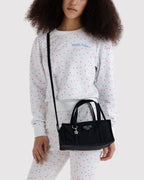 Lightweight Reusable Essential - Mini Nylon Market Bag in Black