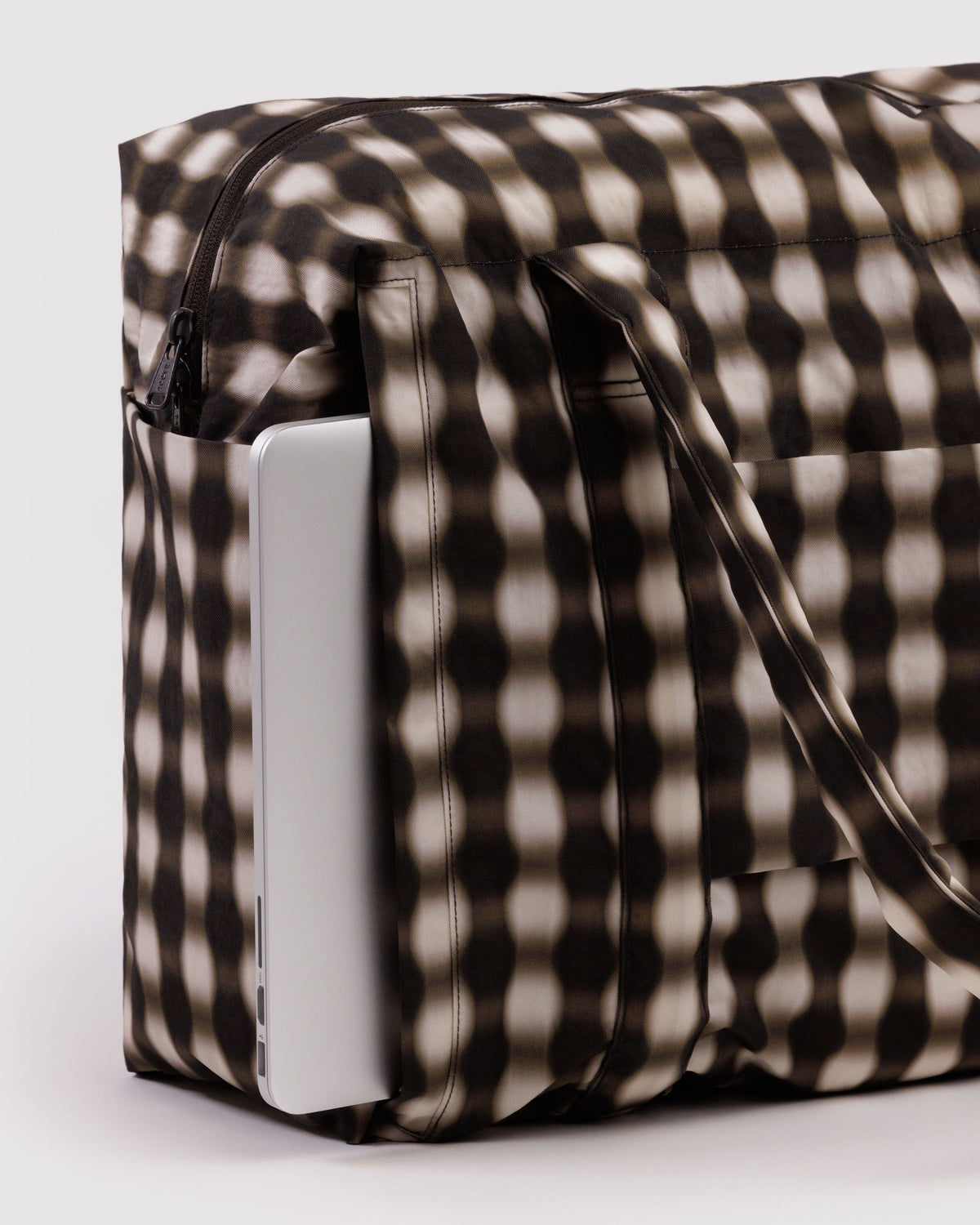 Lightweight Trip Companion - Cloud Carry-On in Blurred Gingham Brown