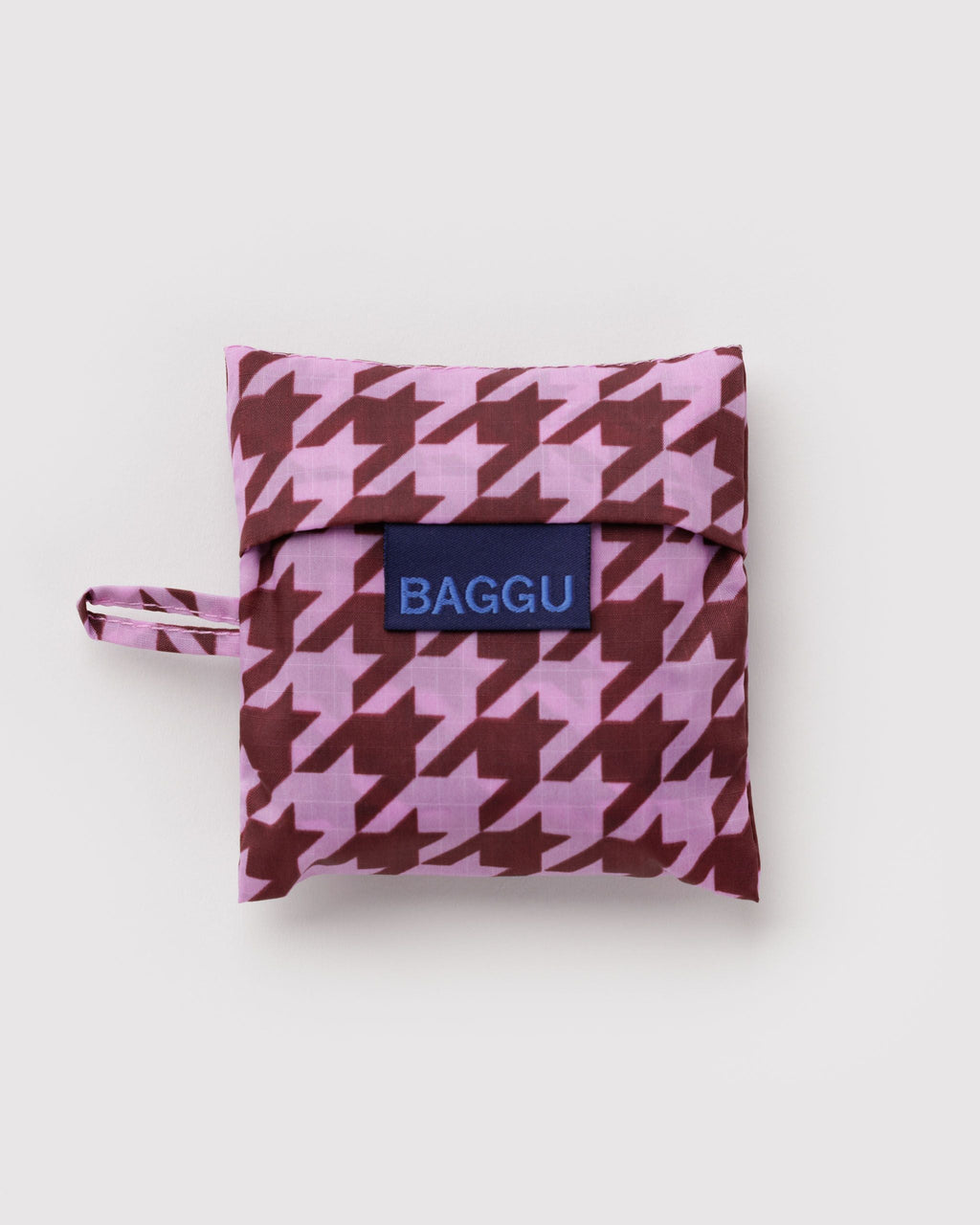Lightweight Reusable Essential - Baby Baggu in Pink Houndstooth