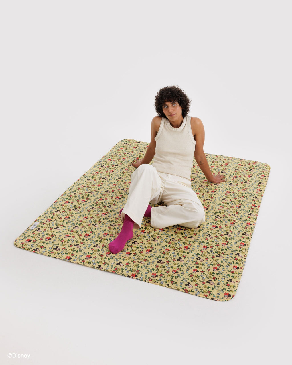 Portable Outdoor Comfort - Puffy Picnic Blanket in Storybook Floral