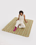 Portable Outdoor Comfort - Puffy Picnic Blanket in Storybook Floral