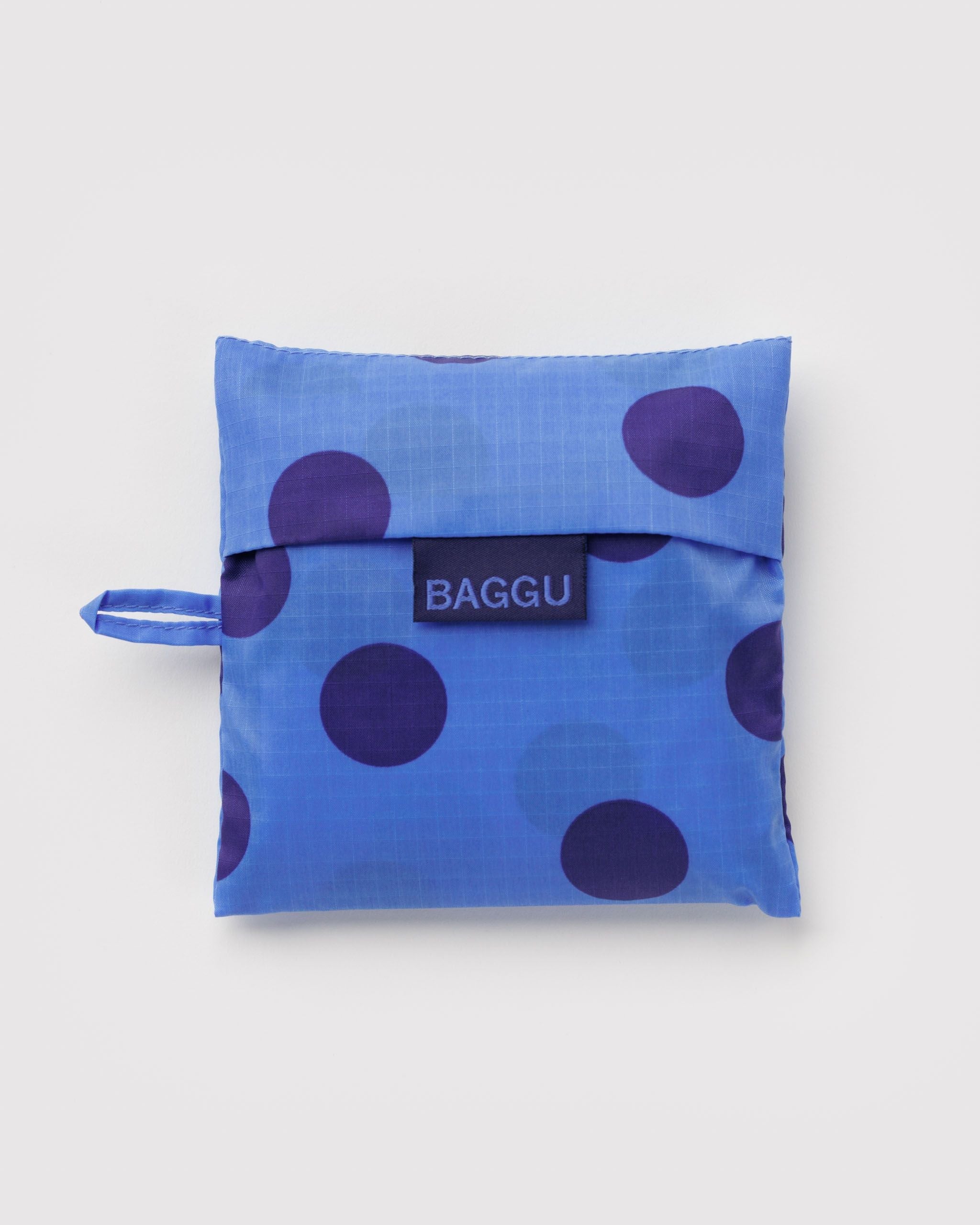 Lightweight Reusable Essential - Standard Baggu in Blue Polka Dot