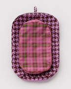 Organized Travel Essential - Packing Cube Set in Check Mix