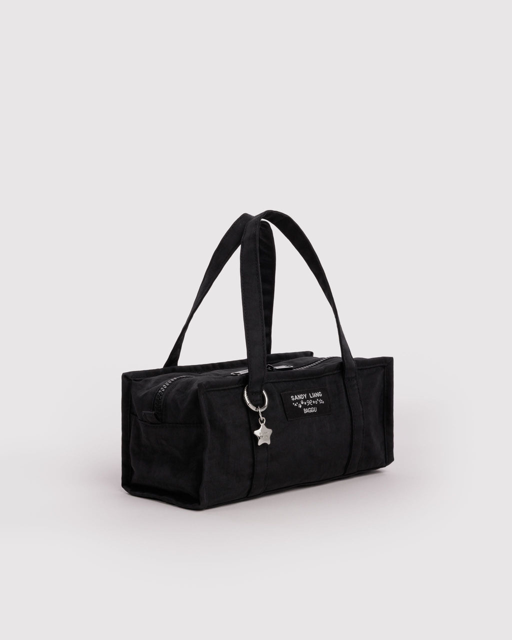 Lightweight Reusable Essential - Mini Nylon Market Bag in Black