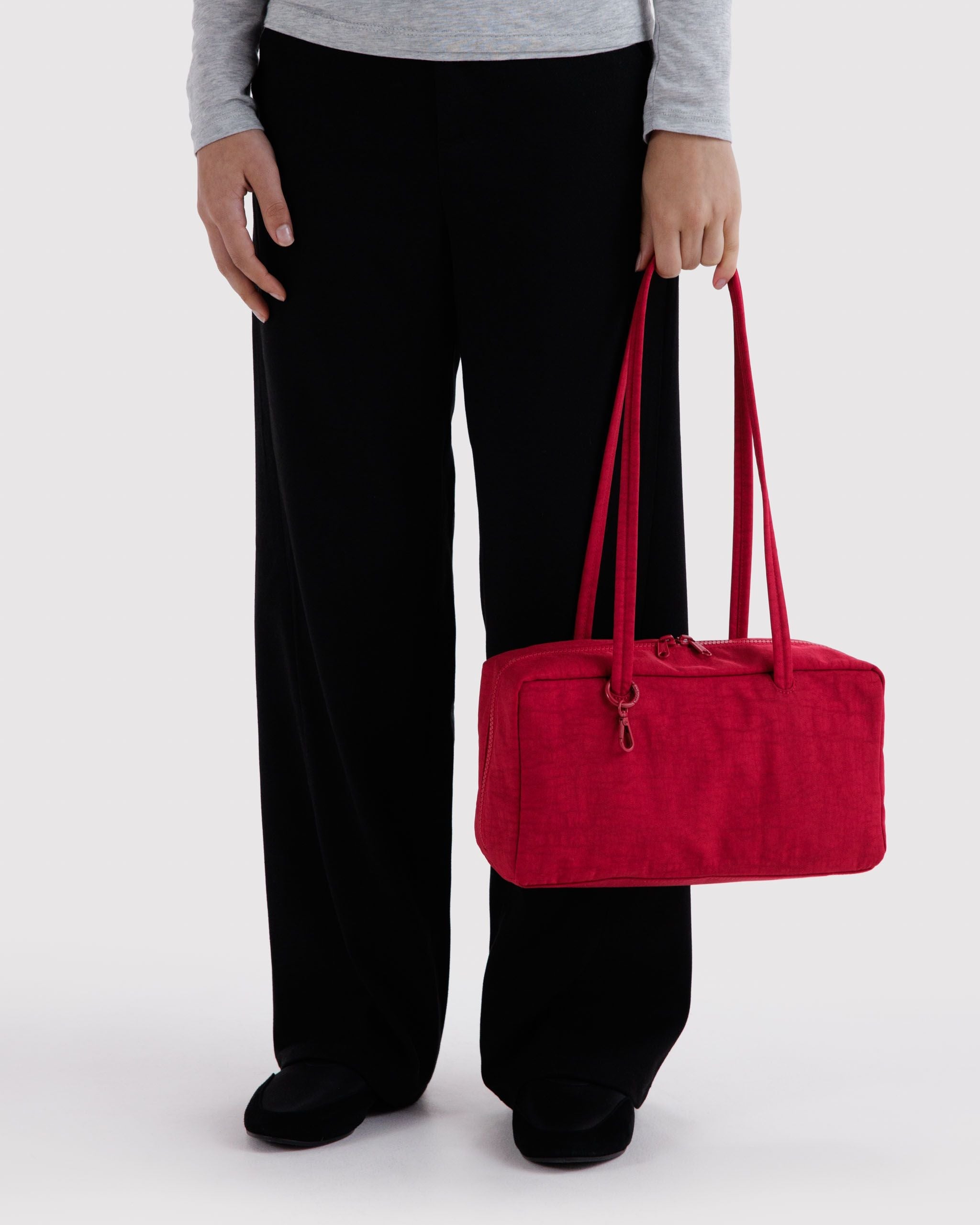 Easy Day to Night Carry - Nylon Bowler Bag in Cherry