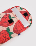 Padded Everyday Protection - Puffy Laptop Sleeve 13 14 in Strawberry