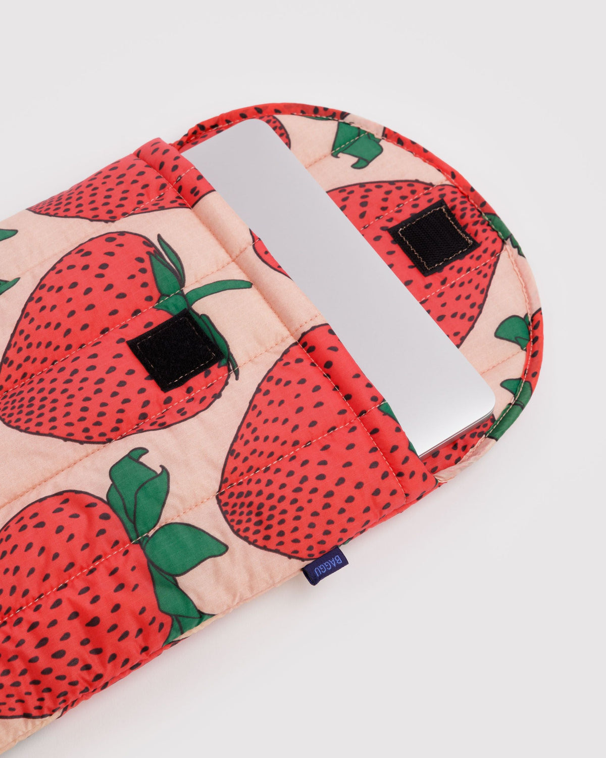 Padded Everyday Protection - Puffy Laptop Sleeve 13 14 in Strawberry