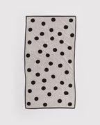 Bath Towel - Cream and Black Polka Dot