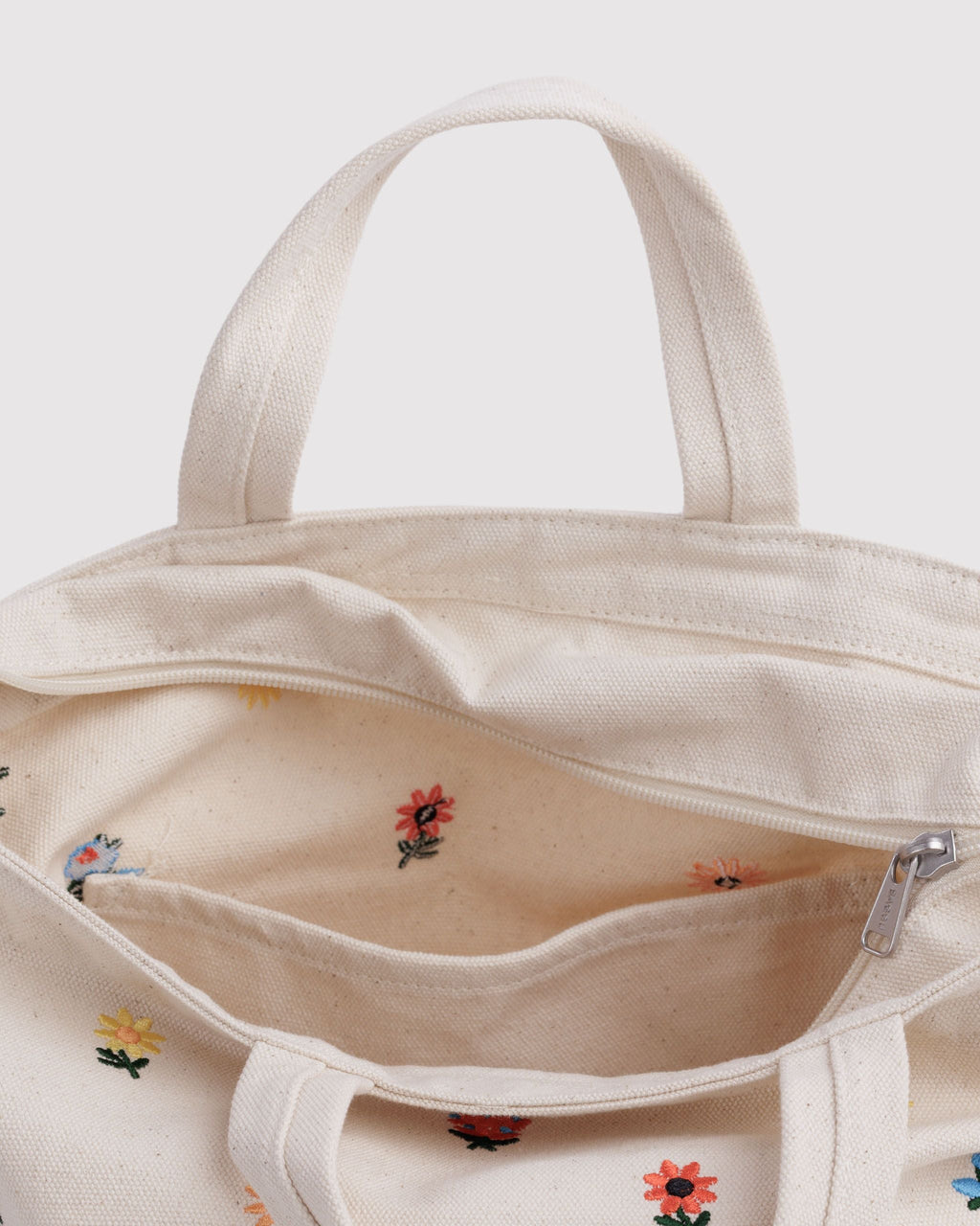 Horizontal Zip Duck Bag in Embroidered Ditsy Floral - Easy Style