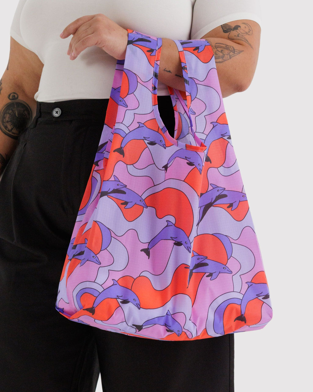 Lightweight Reusable Essential - Standard Baggu in Dolphins
