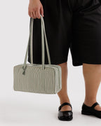 Easy Day to Night Carry - Nylon Bowler Bag in Sage Stripe