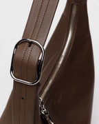 Easy Day to Night Carry - Recycled Leather Shoulder Bag in Brown