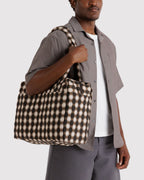 Small Cloud Carry-On in Blurred Gingham Brown - Easy Style