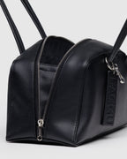 Easy Day to Night Carry - Recycled Leather Bowler Bag in Black
