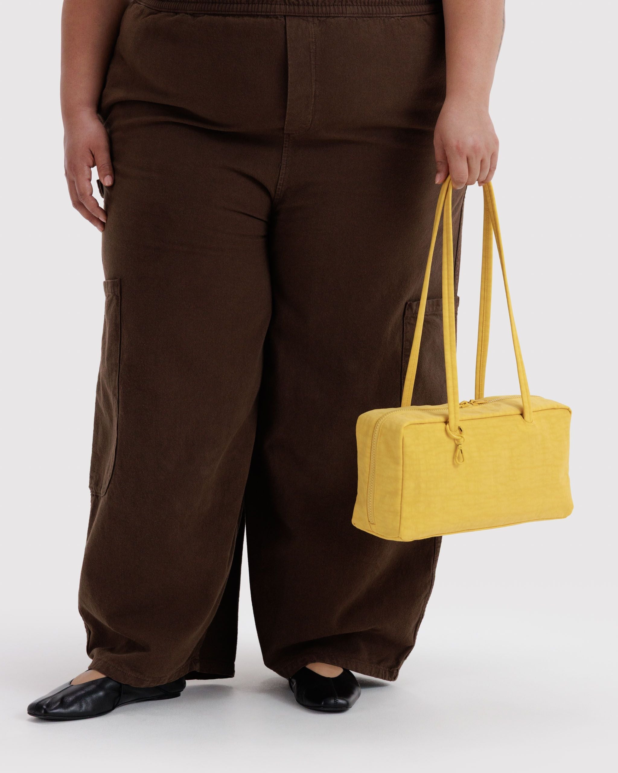 Easy Day to Night Carry - Nylon Bowler Bag in Sunflower