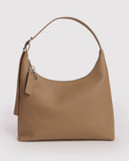 Recycled Leather Shoulder Bag - Dune
