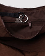 Easy Day to Night Carry - Medium Nylon Crescent Bag in Coffee
