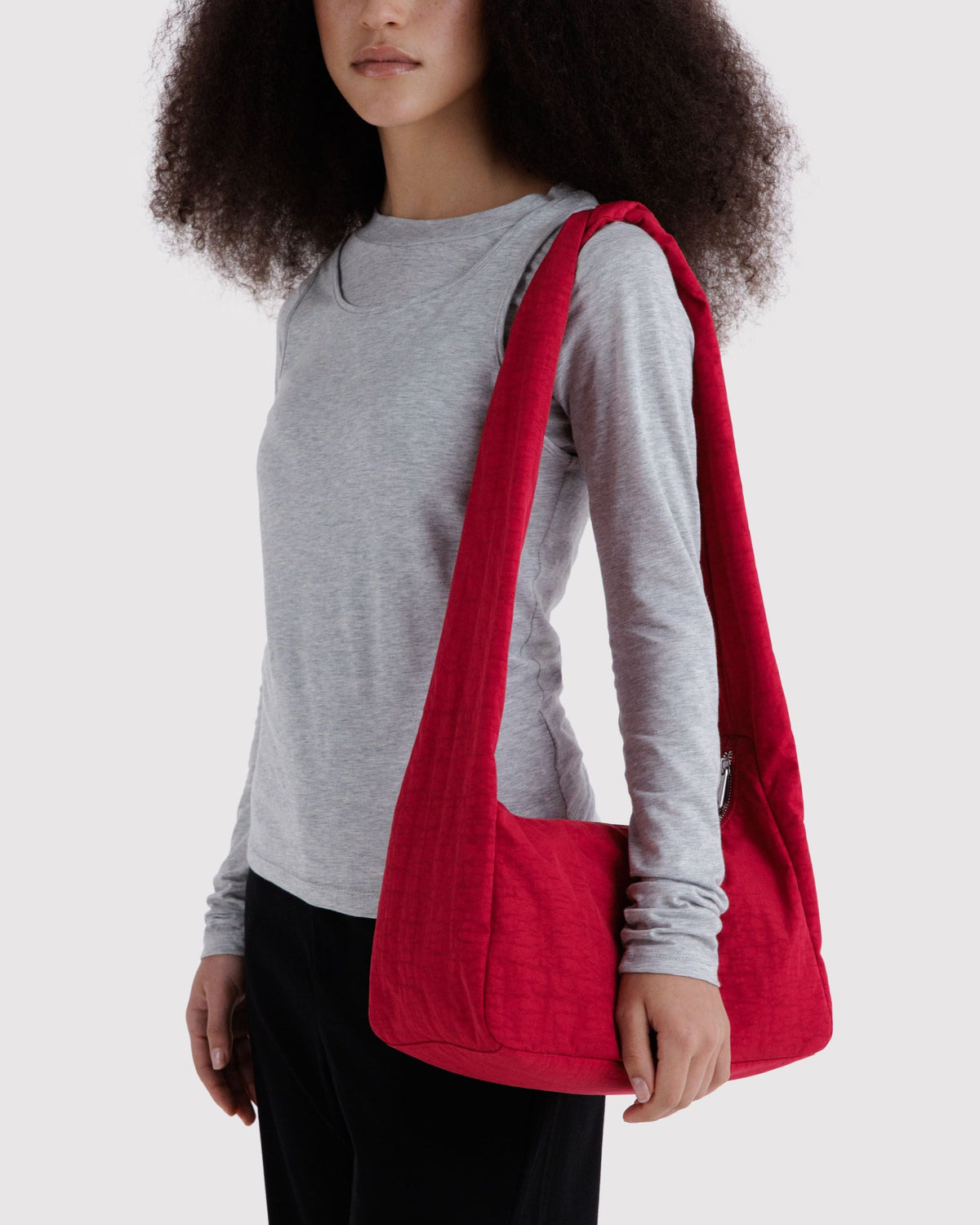 Easy Day to Night Carry - Nylon Meringue Bag in Cherry