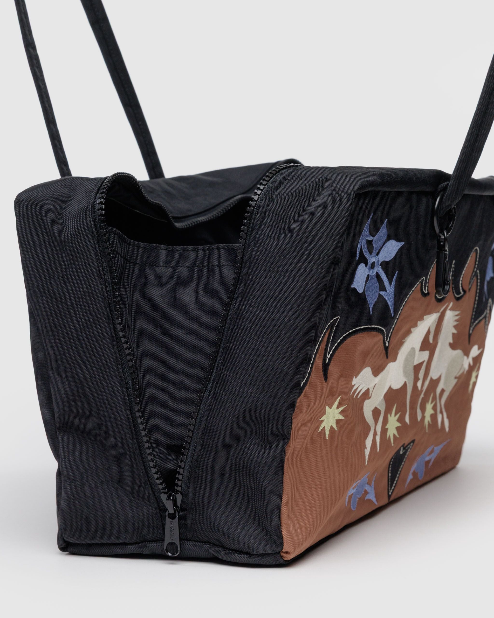 Medium Nylon Bowler Bag - Sale in Western Applique - Easy Style