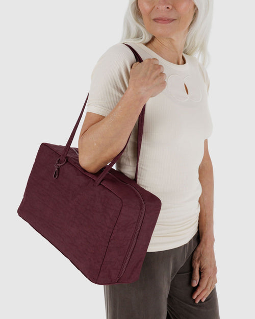 Easy Day to Night Carry - Medium Nylon Bowler Bag - Sale in Mahogany