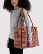 Lightweight Trip Companion - Small Cloud Carry-On in Tan Houndstooth