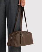 Easy Day to Night Carry - Recycled Leather Bowler Bag in Brown