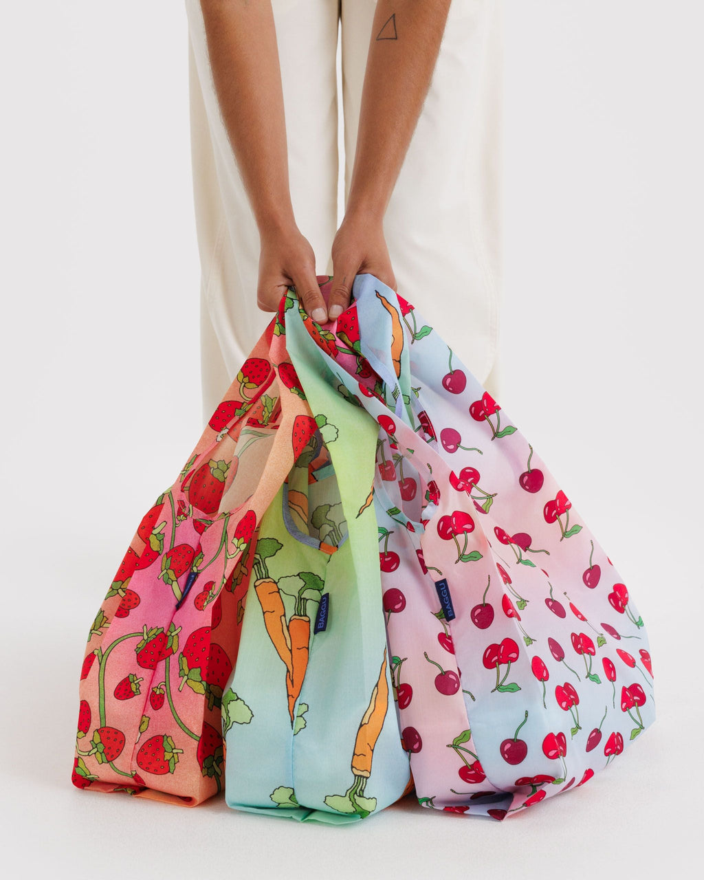 Standard Baggu Set of 3 in Carrots and Berries - Easy Style