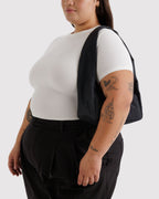 Easy Day to Night Carry - Small Nylon Meringue Bag in Black