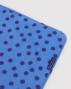 Portable Outdoor Comfort - Puffy Picnic Blanket in Blue Polka Dot