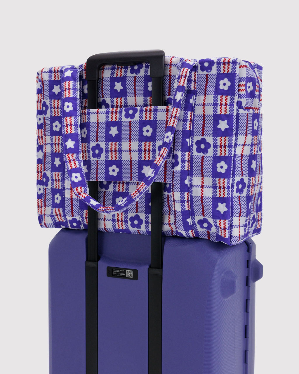 Lightweight Trip Companion - Cloud Carry-On in Market Plaid Blue