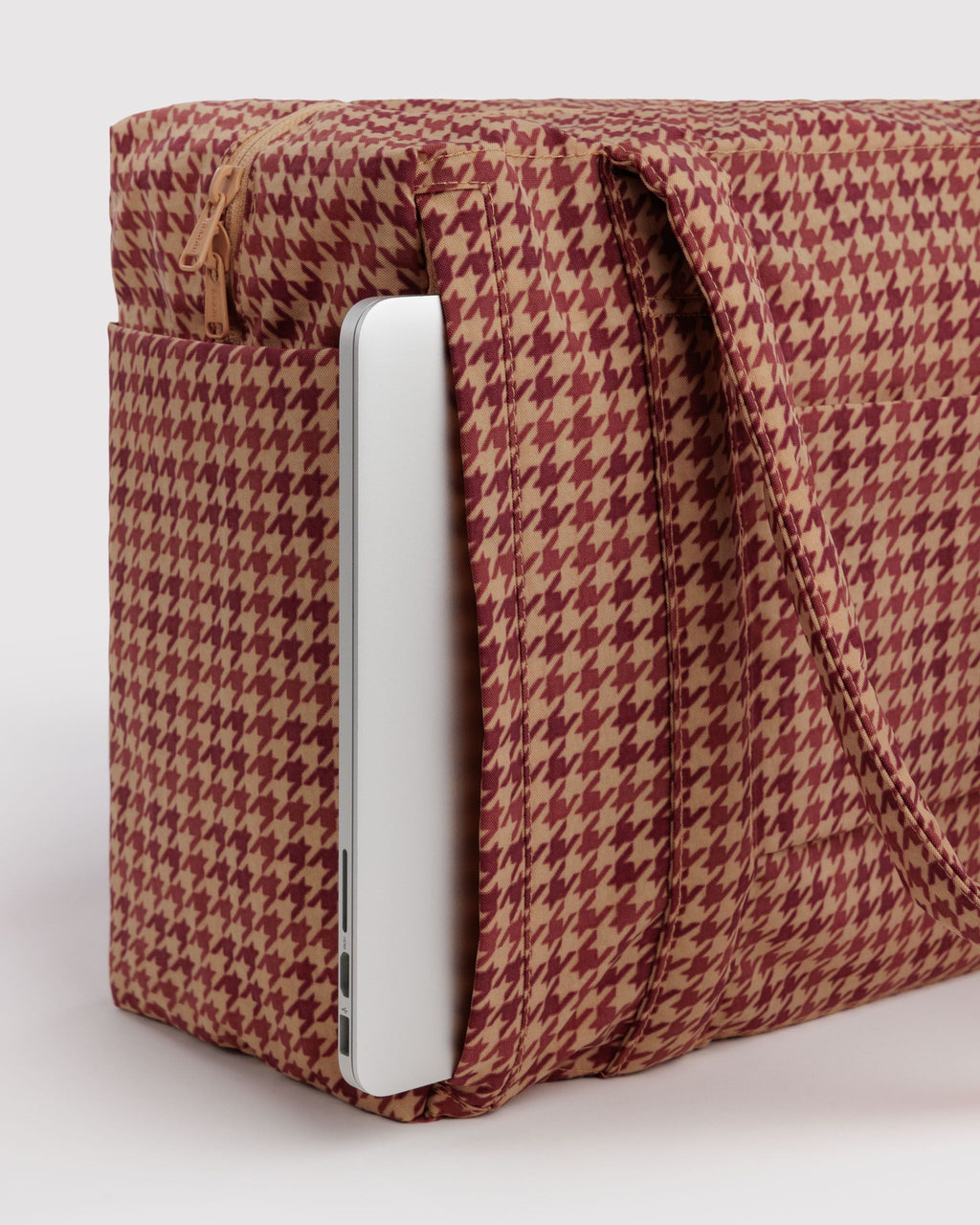 Lightweight Trip Companion - Small Cloud Carry-On in Tan Houndstooth