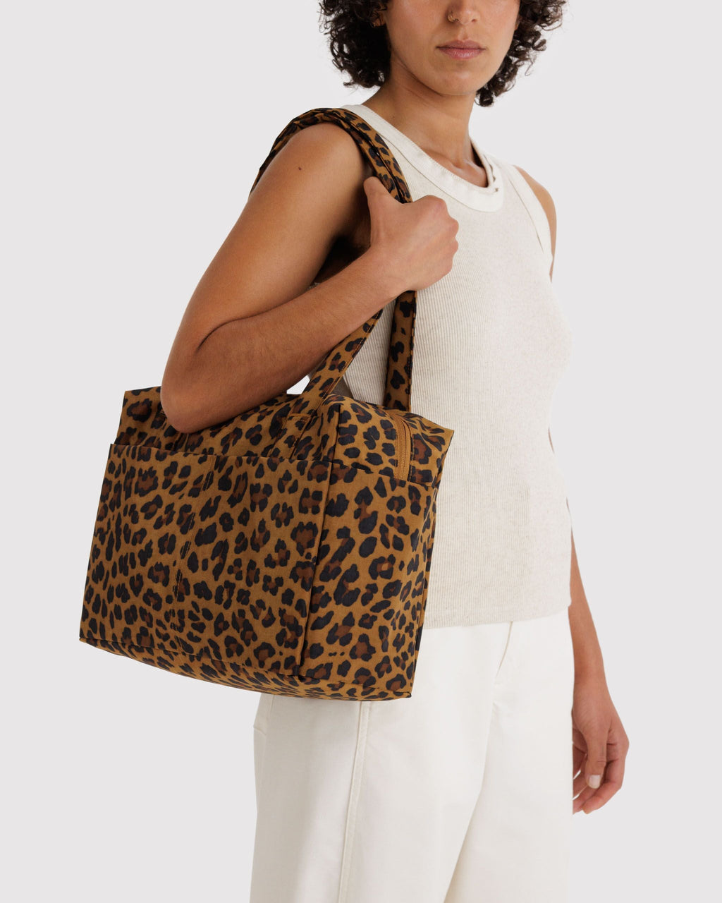 Flexible Daily Tote - Everyday Cloud Bag in Leopard