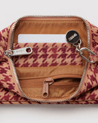 Easy Day to Night Carry - Nylon Pochette in Tan Houndstooth