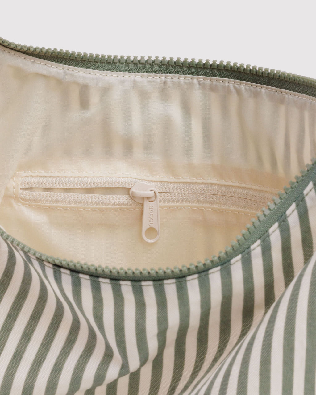 Easy Day to Night Carry - Nylon Shoulder Bag in Sage Stripe