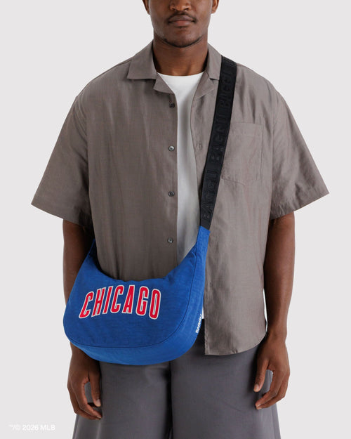 Easy Day to Night Carry - Medium Nylon Crescent Bag in Chicago CubsTM