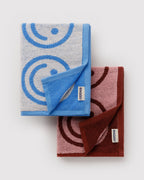 Hand Towel Set of 2 in Sky Blue and Blush Happy - Easy Style