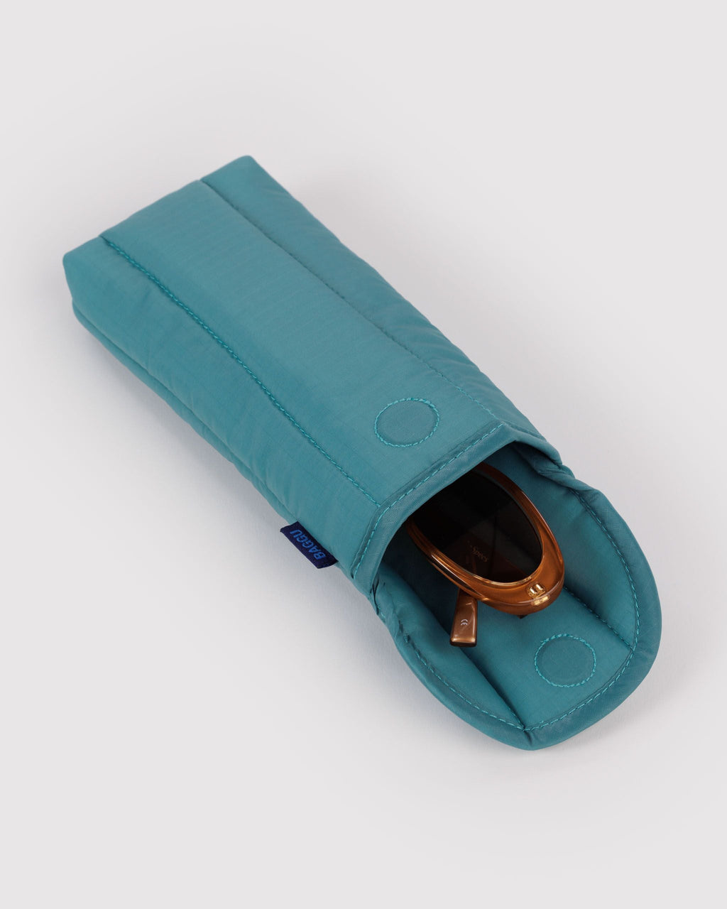 Padded Everyday Protection - Puffy Glasses Sleeve in Peacock