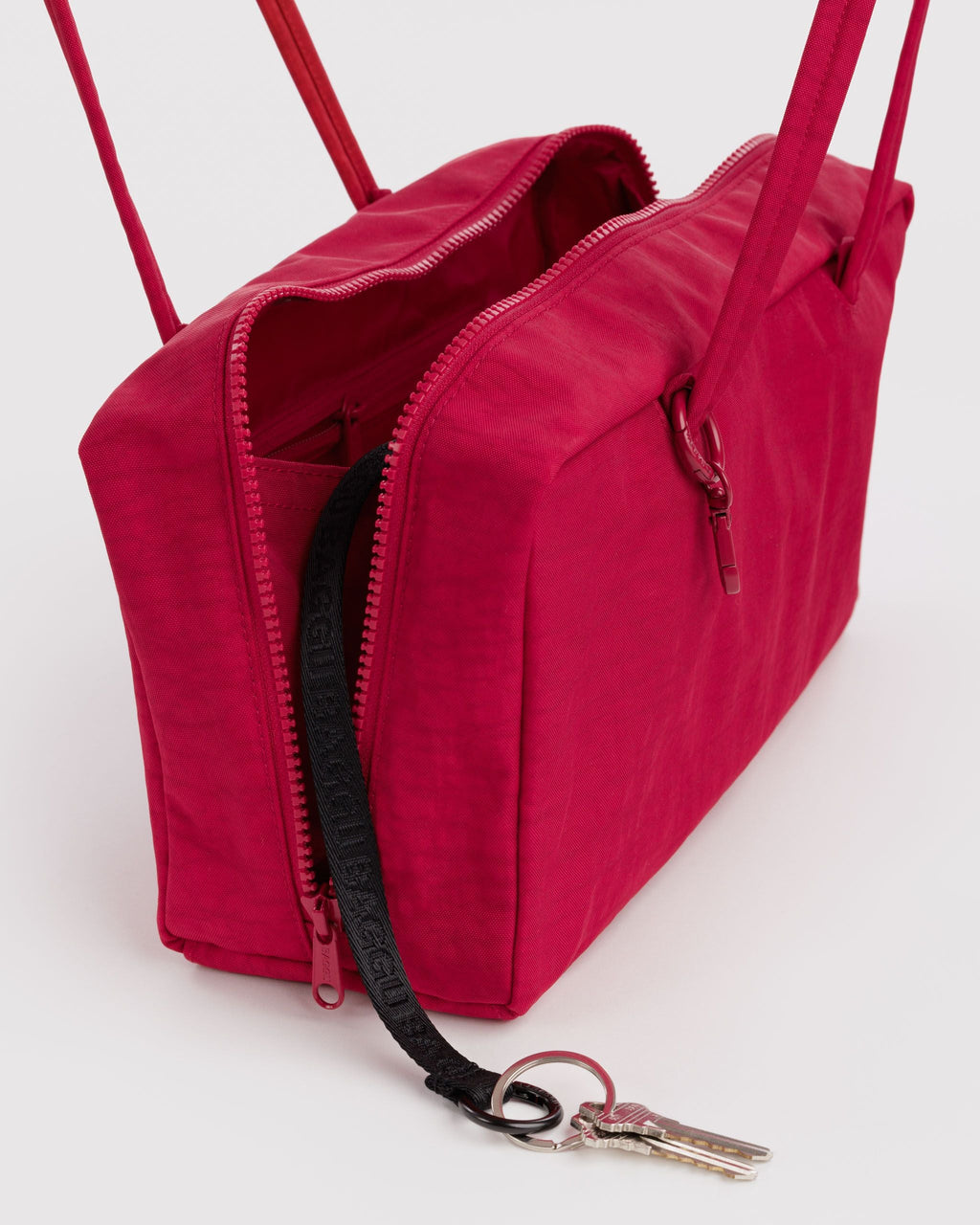 Easy Day to Night Carry - Nylon Bowler Bag in Cherry