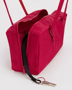 Easy Day to Night Carry - Nylon Bowler Bag in Cherry