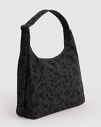 Easy Day to Night Carry - Nylon Shoulder Bag in Charcoal Ditsy Floral