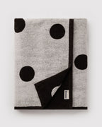 Comfortable Daily Towel - Bath Towel in Cream and Black Polka Dot