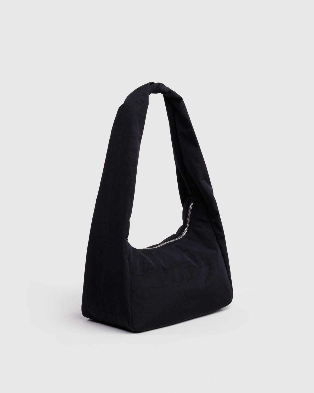 Easy Day to Night Carry - Small Nylon Meringue Bag in Black