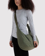Easy Day to Night Carry - Large Nylon Crescent Bag in Caper