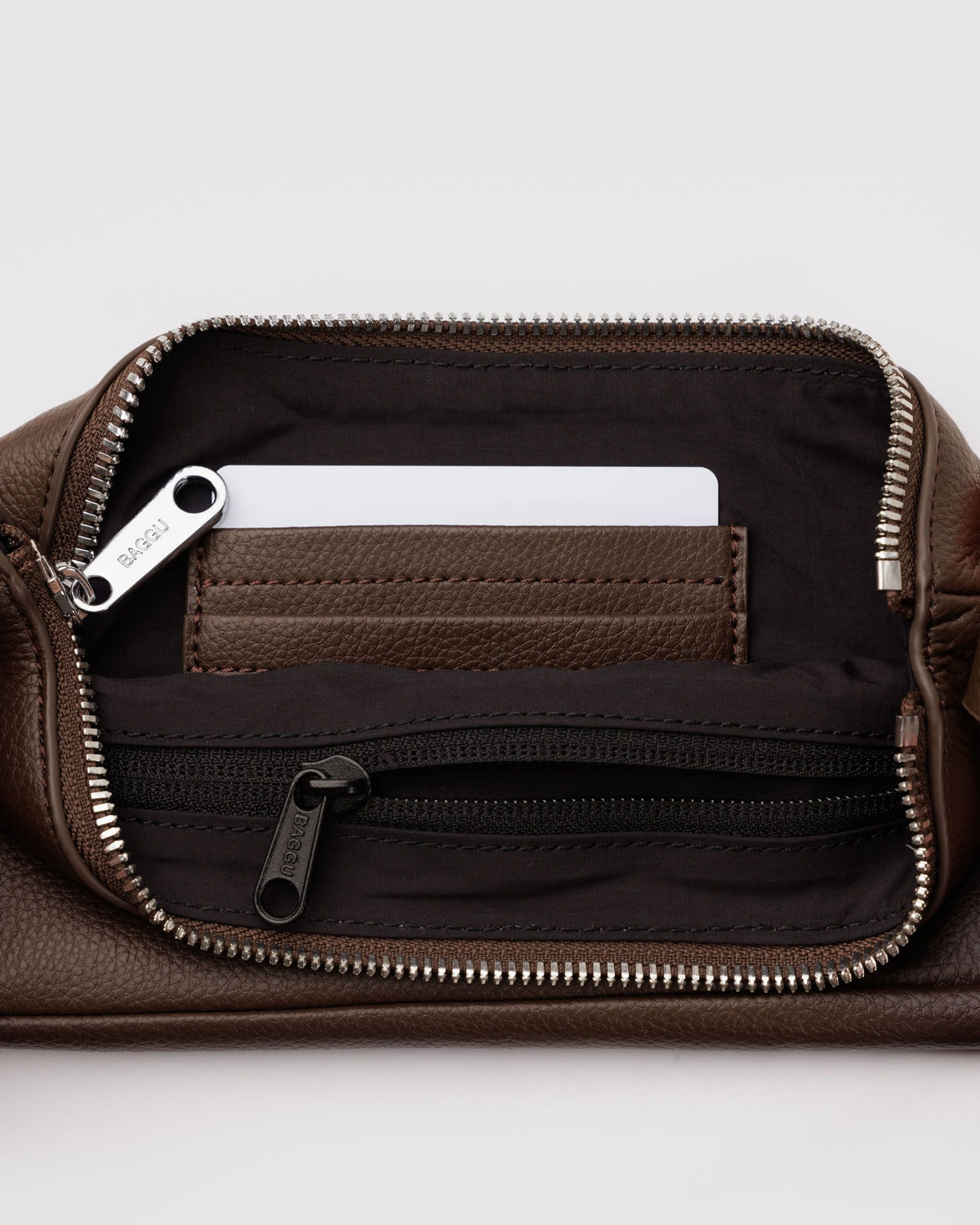 Easy Day to Night Carry - Recycled Leather Pochette in Brown