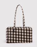 Medium Nylon Bowler Bag - Sale - Blurred Gingham Brown