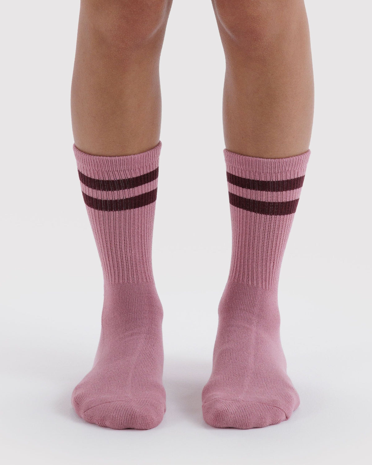 Soft Daily Essential - Ribbed Sock in Wild Plum Stripe