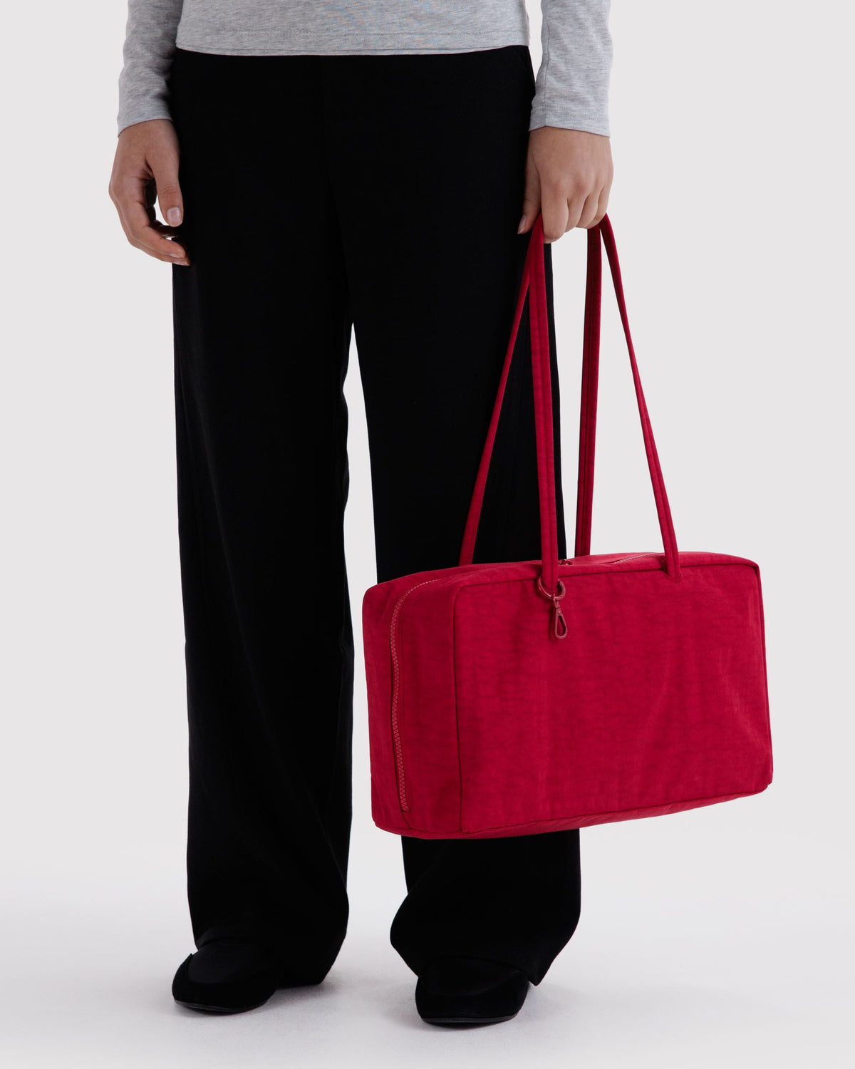 Easy Day to Night Carry - Medium Nylon Bowler Bag in Cherry