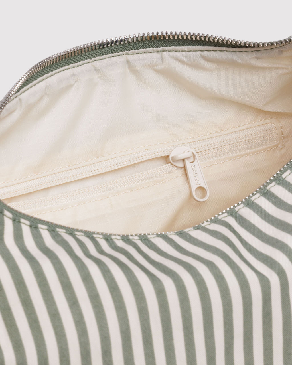 Easy Day to Night Carry - Nylon Meringue Bag in Sage Stripe